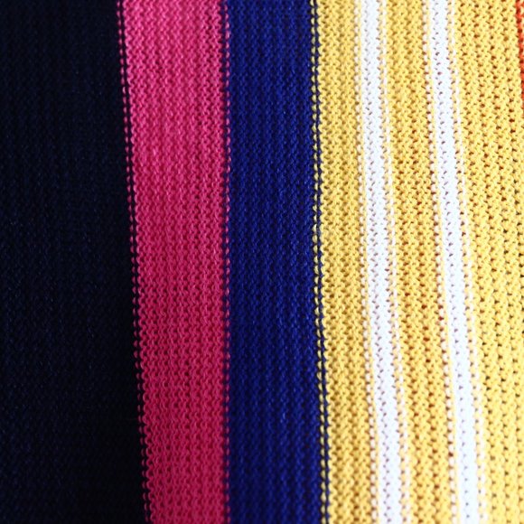 Ralph Lauren Poncho Sweater L XL Striped Cotton Linen Multi-Color New - Picture 4 of 5